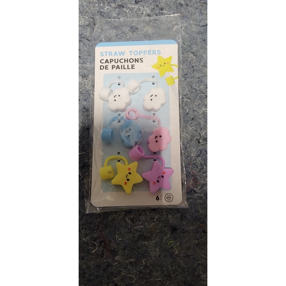 Stars and Clouds Straw Toppers